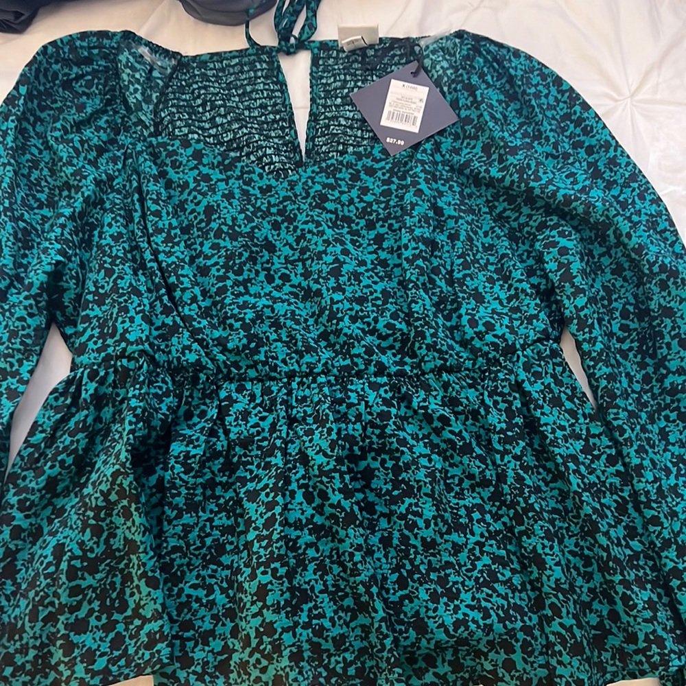 Green and black top